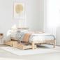 Preview: ARDEBO.de - Massivholzbett mit Schubladen 75x190 cm Kiefer