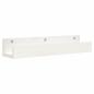 Preview: Wandregale 2 Stk. Weiß 50x12x9 cm Massivholz Kiefer