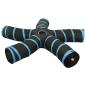 Preview: Katzentunnel 5-Wege Schwarz und Blau 25 cm Polyester