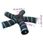Preview: Katzentunnel 5-Wege Schwarz und Blau 25 cm Polyester