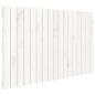 Preview: Wand-Kopfteil Weiß 108x3x60 cm Massivholz Kiefer