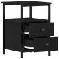Preview: Nachttische 2 Stk. Schwarze Eiche 34x35,5x50 cm Holzwerkstoff