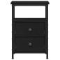 Preview: Nachttische 2 Stk. Schwarze Eiche 34x35,5x50 cm Holzwerkstoff