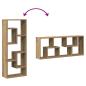 Preview: Wandregal Artisan-Eiche 36 x 16 x 90 cm Holzwerkstoff