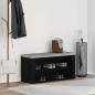 Preview: ARDEBO.de - Schuhbank Schwarze Eiche 100 x 35 x 45 cm Holzwerkstoff