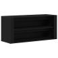 Preview: Schuhbank Schwarze Eiche 100 x 35 x 45 cm Holzwerkstoff