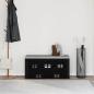 Preview: Schuhbank Schwarze Eiche 100 x 35 x 45 cm Holzwerkstoff