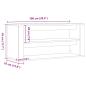 Preview: Schuhbank Schwarze Eiche 100 x 35 x 45 cm Holzwerkstoff