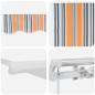 Preview: manuelle einziehbare Markise Multicolor Streifen 300x250 cm