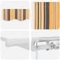Preview: Manuelle Einziehbare Markise Multicolor Streifen 300x250 cm