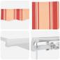 Preview: manuelle einziehbare Markise Gelb und Orange 350x250 cm