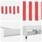 Preview: Manuelle Einziehbare Markise Rot und Weiß gestreift 350x250 cm