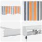 Preview: Manuelle Einziehbare Markise Mehrfarbig Gestreift 350x250 cm