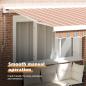 Preview: Manuelle Einziehbare Markise Mehrfarbig Gestreift 350x250 cm
