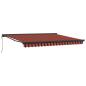 Preview: Automatische Einziehbare Markise Orange und Braun 400x300 cm