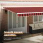Preview: manuelle einziehbare Markise Orange und Braun 600x300 cm