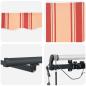 Preview: automatische einziehbare Markise mit LED in Gelb und Orange 600x300 cm