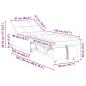 Preview: Sofa Bed 3-in-1 Ausziehbares Design Armeegrünes Faux Wildleder