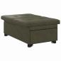 Preview: Sofa Bed 3-in-1 Ausziehbares Design Armeegrünes Faux Wildleder