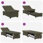 Preview: Sofa Bed 3-in-1 Ausziehbares Design Armeegrünes Faux Wildleder