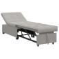 Preview: Schlafsofa 3-in-1 Ausziehbares Design hellgrauer Stoff