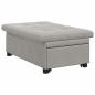 Preview: Schlafsofa 3-in-1 Ausziehbares Design hellgrauer Stoff