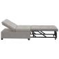 Preview: Schlafsofa 3-in-1 Ausziehbares Design hellgrauer Stoff