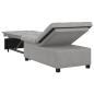 Preview: Schlafsofa 3-in-1 Ausziehbares Design hellgrauer Stoff