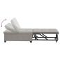 Preview: Schlafsofa 3-in-1 Ausziehbares Design hellgrauer Stoff