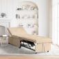 Preview: ARDEBO.de - Sofa Bett 3-in-1 Auszieh-Design Creme Stoff