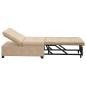 Preview: Sofa Bett 3-in-1 Auszieh-Design Creme Stoff