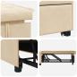 Preview: Sofa Bett 3-in-1 Auszieh-Design Creme Stoff