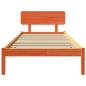 Preview: Bettgestell mit Kopfteil Wachsbrown 75x190 cm aus solidem Kiefernholz