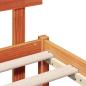 Preview: Bettgestell mit Kopfteil Wachsbrown 75x190 cm Massivholz Kiefer