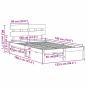 Preview: Bettgestell mit Kopfteil Weiß 120x190 cm Massivholz Kiefer