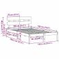Preview: Bettgestell mit Kopfteil 140x190 cm Massivholz Kiefer