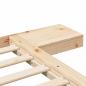 Preview: Bodenbettgestell mit Nachttischen 150x200cm Massivholz