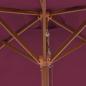 Preview: Sonnenschirm mit Holz-Mast 150x200 cm Bordeauxrot