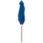 Preview: Sonnenschirm mit Holzmast Blau 150x200 cm