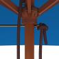 Preview: Sonnenschirm mit Holzmast Blau 150x200 cm