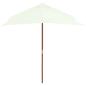 Preview: Sonnenschirm mit Holz-Mast 150x200 cm Sandweiß