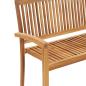 Preview: Stapelbare Gartenbank mit Auflage 128,5 cm Massivholz Teak