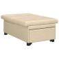 Preview: 3-in-1 Sofa-Bett im flexiblen Design aus cremefarbenem Stoff