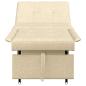 Preview: 3-in-1 Sofa-Bett im flexiblen Design aus cremefarbenem Stoff