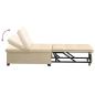 Preview: 3-in-1 Sofa-Bett im flexiblen Design aus cremefarbenem Stoff