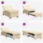 Preview: 3-in-1 Sofa-Bett im flexiblen Design aus cremefarbenem Stoff