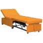 Preview: 3-in-1 Sofa-Bett ausziehbares Design in dunkelgelbem Stoff