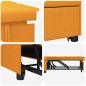 Preview: 3-in-1 Sofa-Bett ausziehbares Design in dunkelgelbem Stoff
