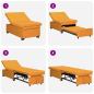 Preview: 3-in-1 Sofa-Bett ausziehbares Design in dunkelgelbem Stoff