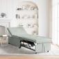 Preview: ARDEBO.de - Sofa-Bett 3-in-1 Ausziehbares Design Hellgrau Samt